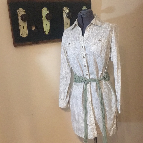 Sigred Olsen Leaf Print Tunic with Belt Size Small - Picture 6 of 12